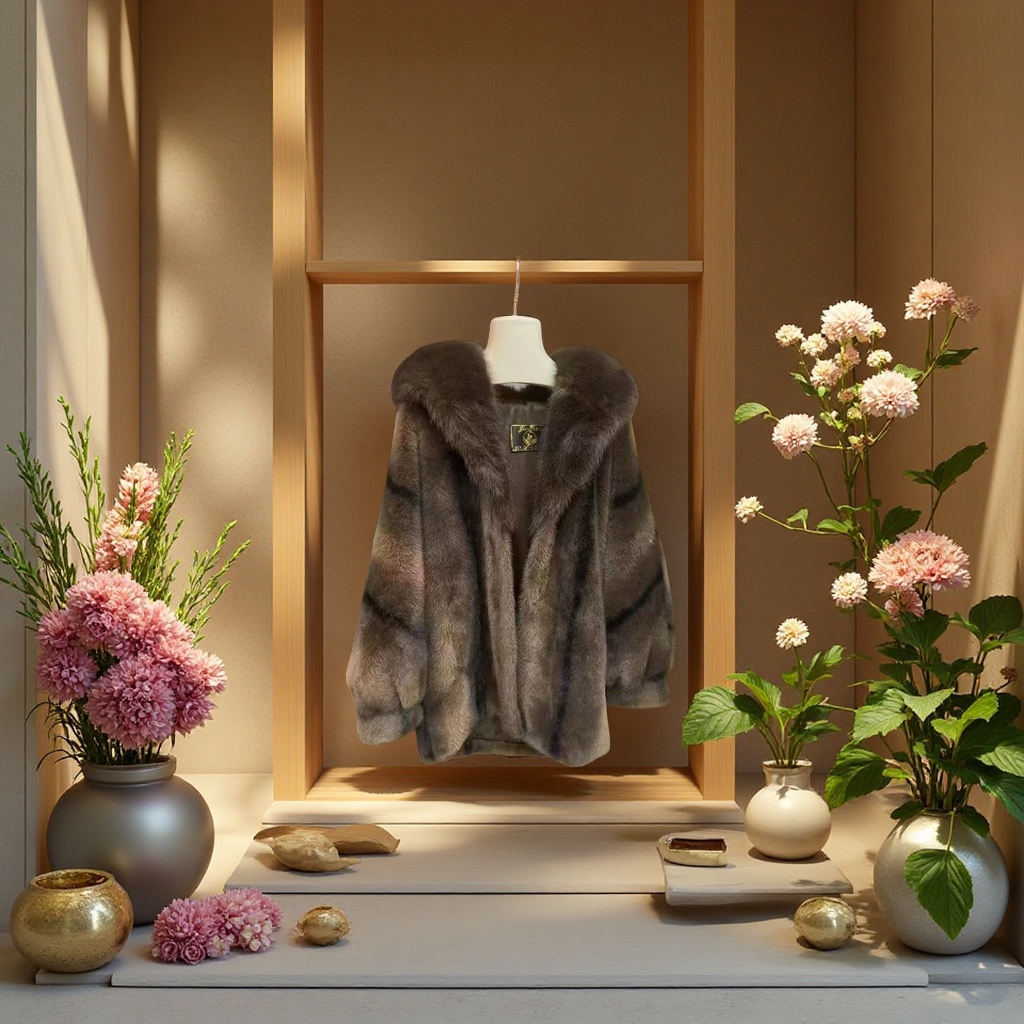 New winter fur women's short, thick and warm coat Application Scenario