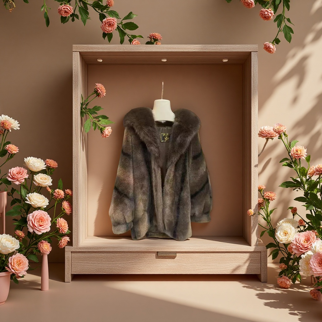 New winter fur women's short, thick and warm coat Specification image
