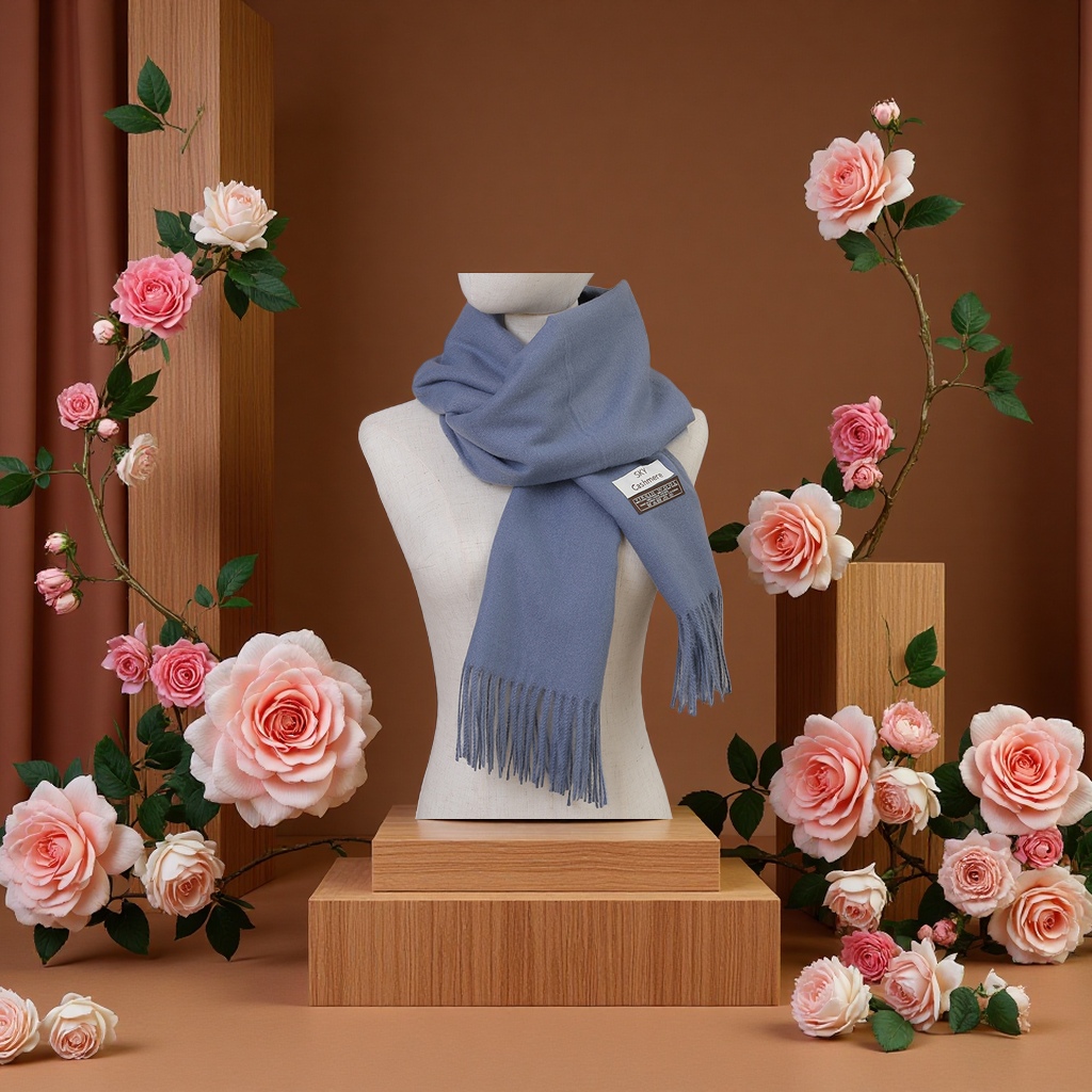 Thickened cashmere scarf for warmth, a fashionable and versatile winter scarf for ladies Specification image