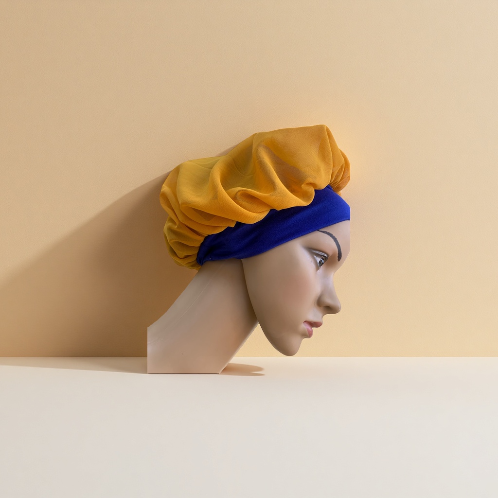 The pure cotton breathable nightcap for Muslim women is comfortable and warm for home use details Picture