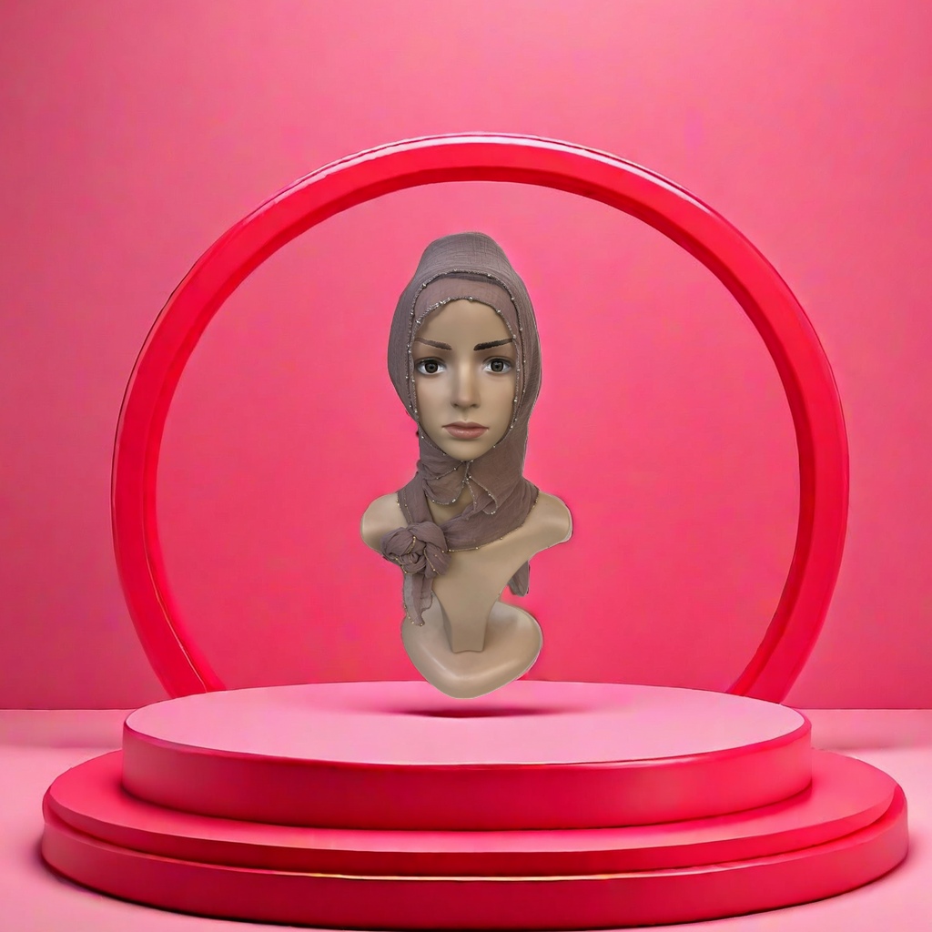 A pure cotton breathable, comfortable and fashionable headscarf for Muslim women Specification image