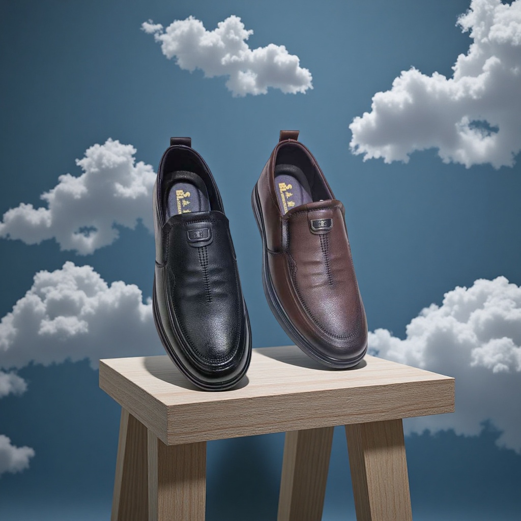 Senba Wolf men's top layer cowhide bean shoes for men's summer casual wear Application Scenario