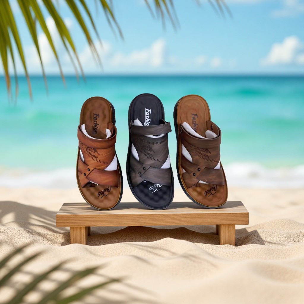 Men's sandals, European and American fashionable shoes, summer casual and comfortable slippers details Picture