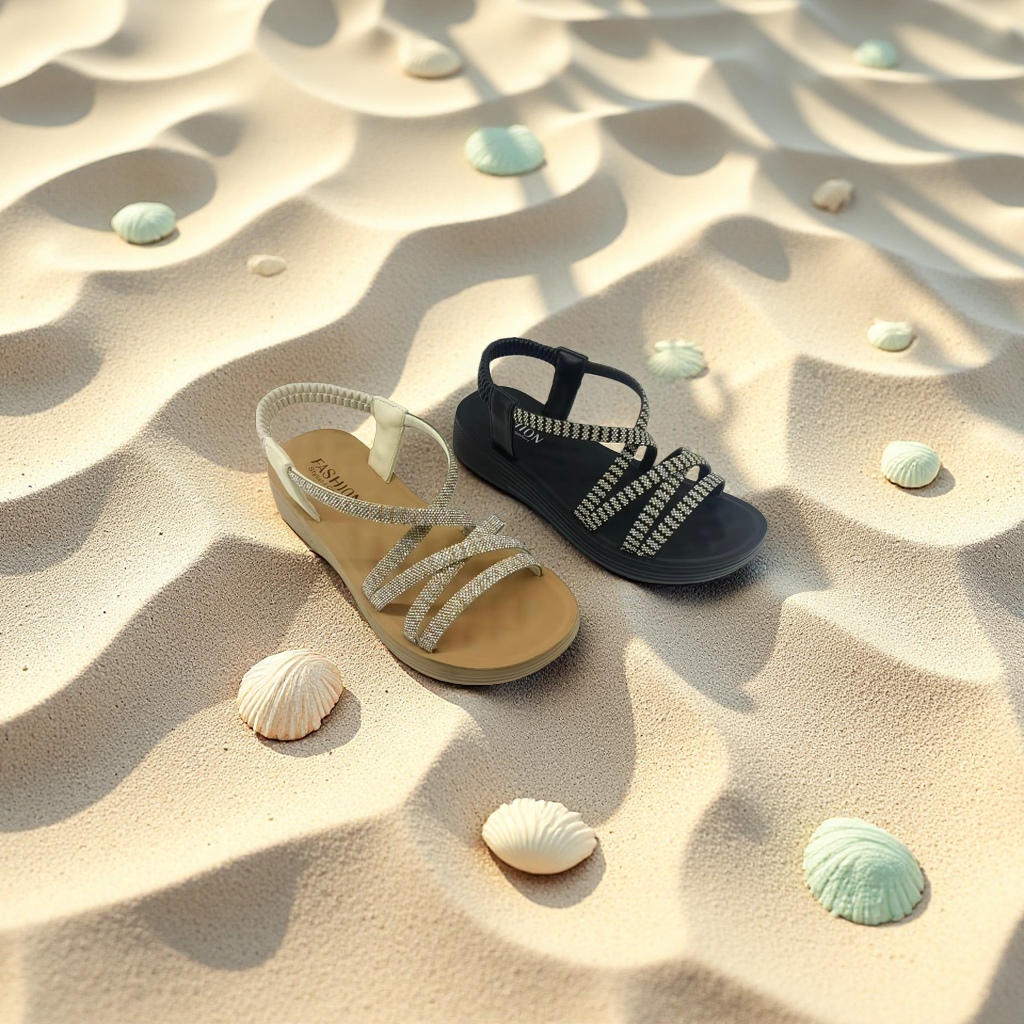 Summer fashionable and versatile women's sandals from Europe and America Application Scenario