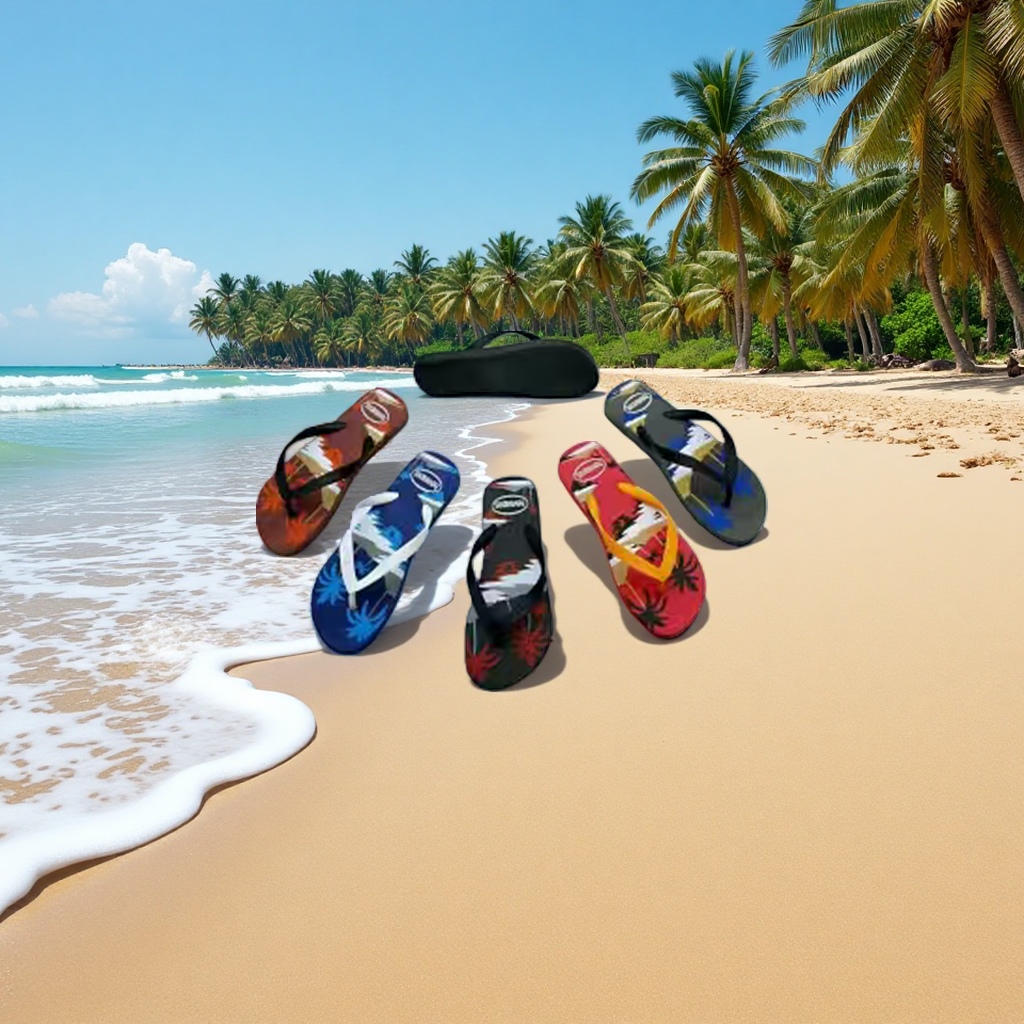 Men's summer beach flip-flops with flip-flops, men's summer casual slippers details Picture