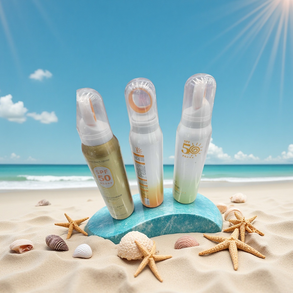 防晒喷雾跨境防晒霜120ml清爽控油持久不脱妆