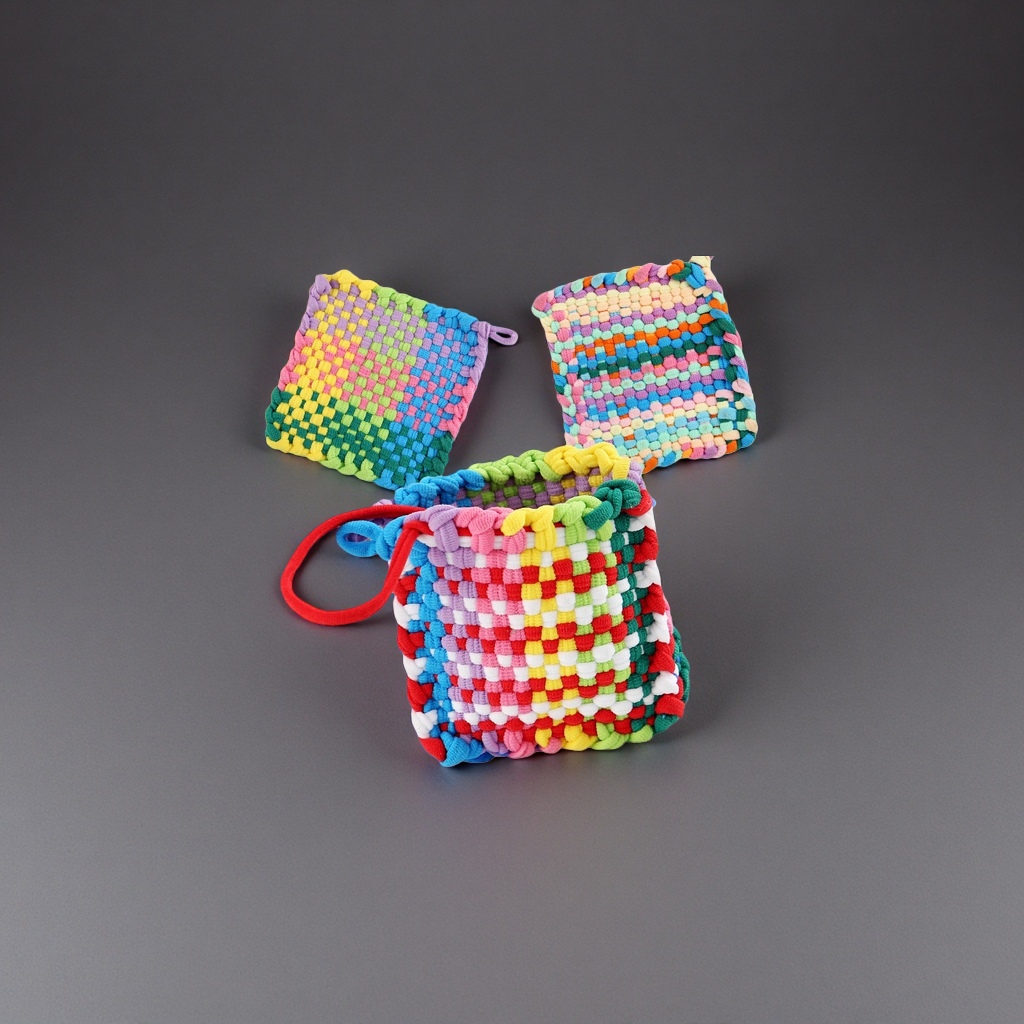 Rainbow weaving machine, DIY fabric wallet, birthday gift for girls, elastic rope towel ring, children's toys, 3-6 years old Specification image