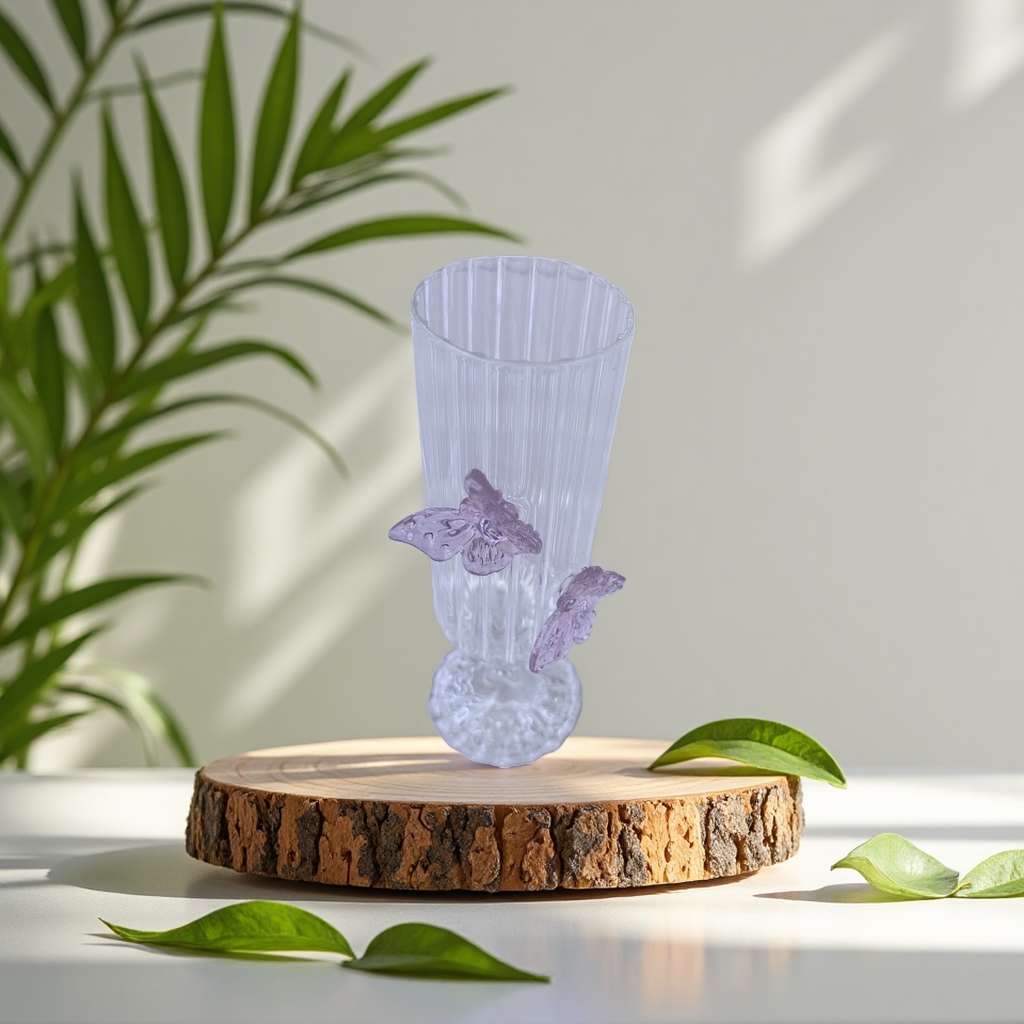 Sun relief handle glass water cup, thermos flask, 180ml glass cup, daily necessities cups details Picture