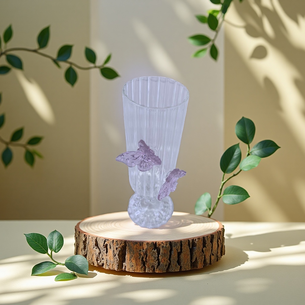 Sun relief handle glass water cup, thermos flask, 180ml glass cup, daily necessities cups Specification image