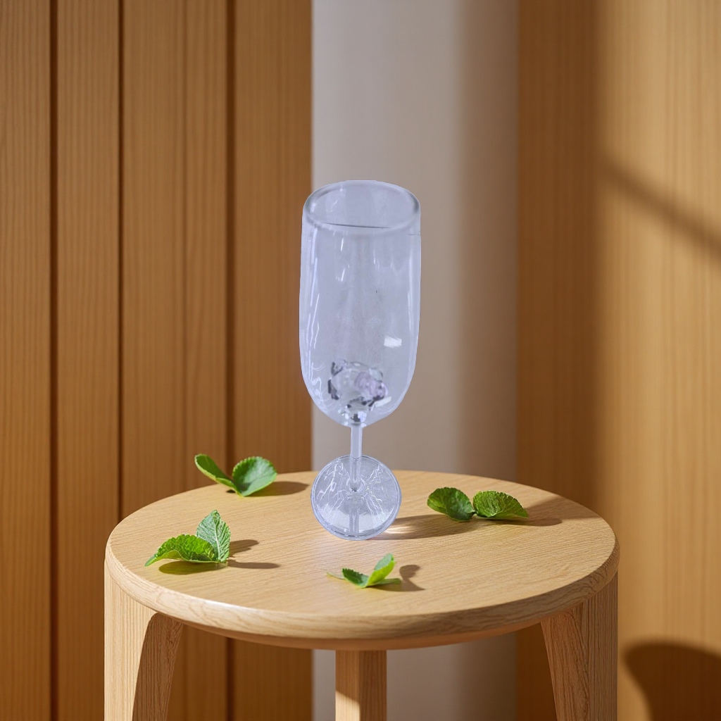 Glass water cup with handle, sun relief cup, glass thermos flask 180ml details Picture
