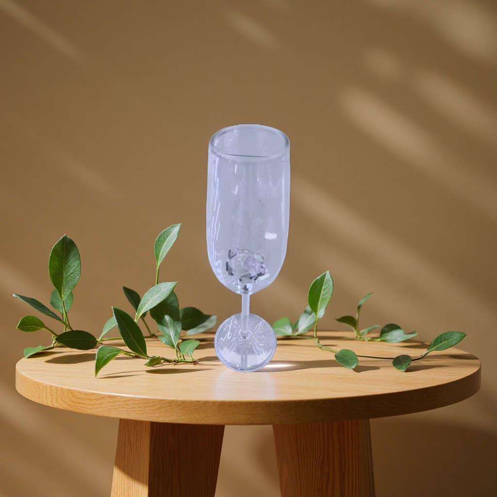 Glass water cup with handle, sun relief cup, glass thermos flask 180ml Specification image