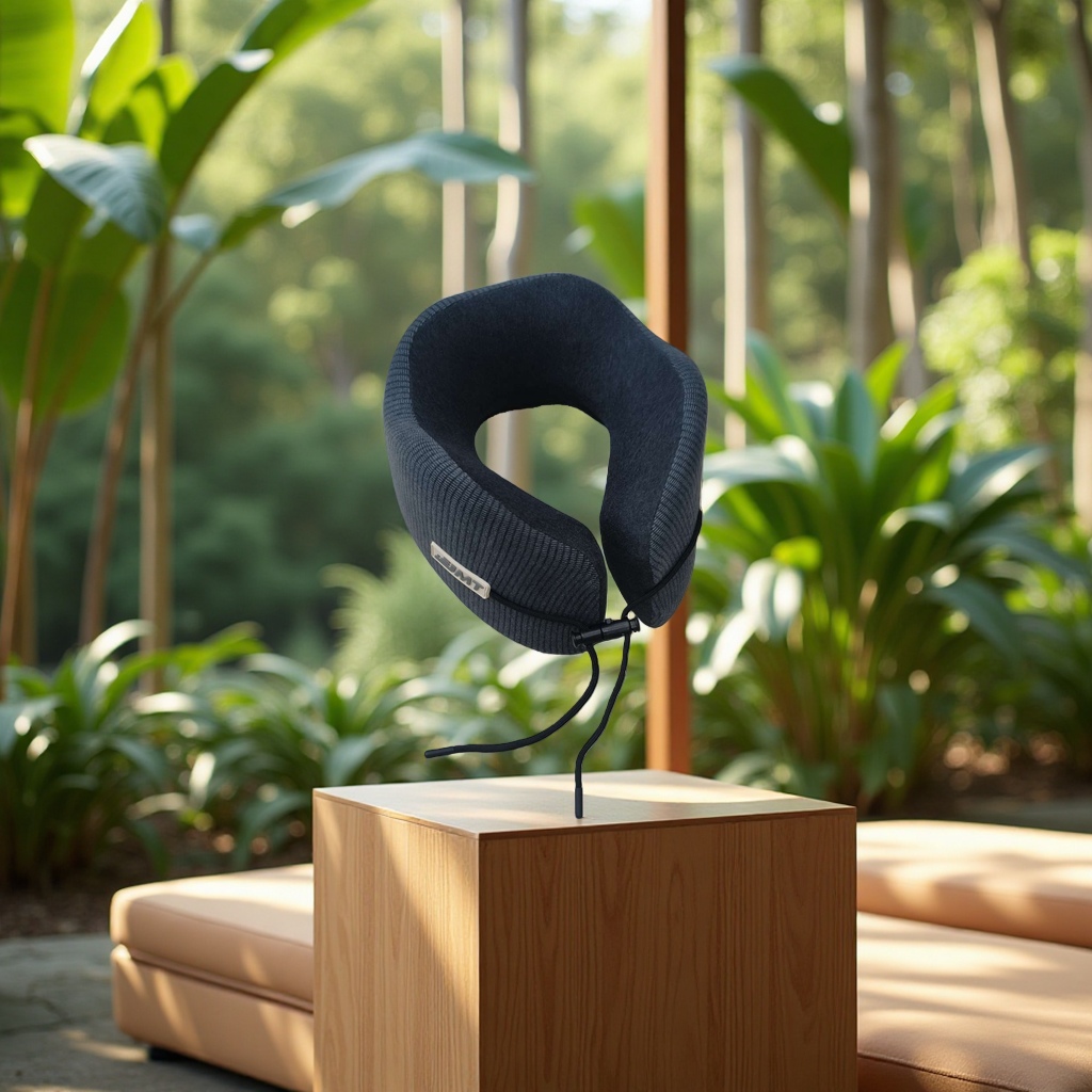 Baby neck pillow, U-shaped pillow, memory foam, baby cap, cross-border e-commerce products. 132436368 Application Scenario