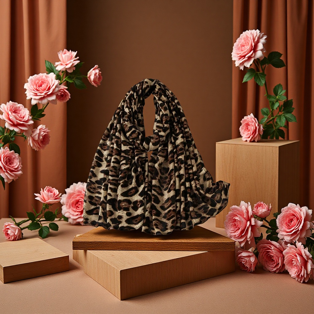 Leopard print thickened scarf: A warm, fashionable and versatile scarf for women in winter