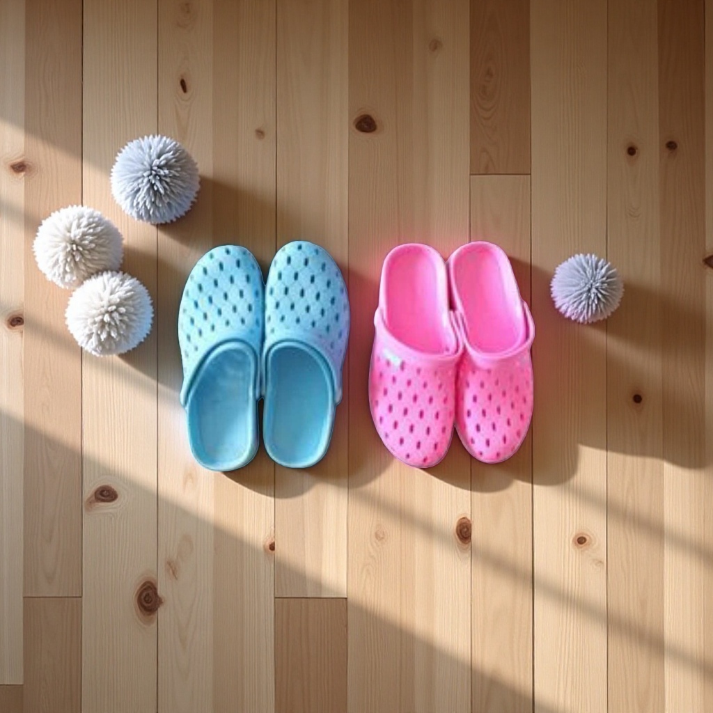 Anti-slip plastic slippers for women in summer are comfortable, breathable and soft