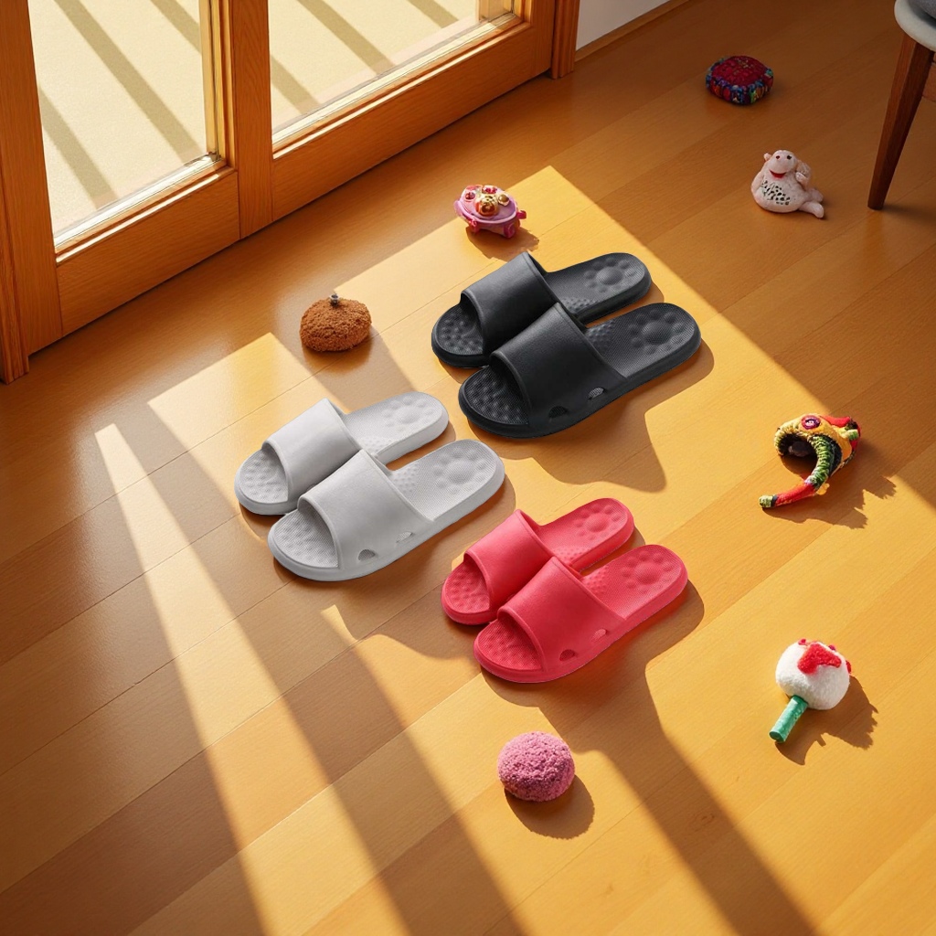 Anti-slip summer women's comfortable and breathable home slippers Application Scenario