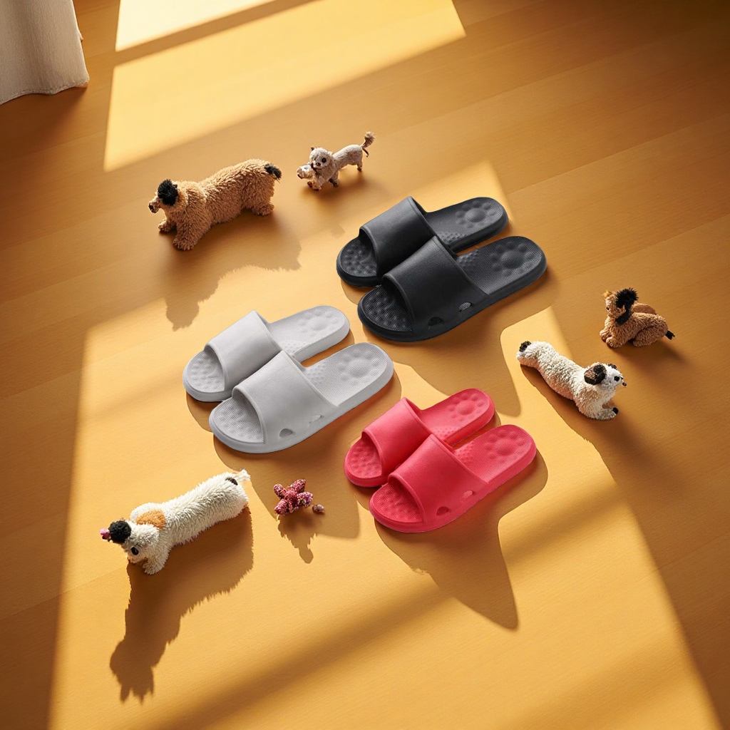 Anti-slip summer women's comfortable and breathable home slippers details Picture