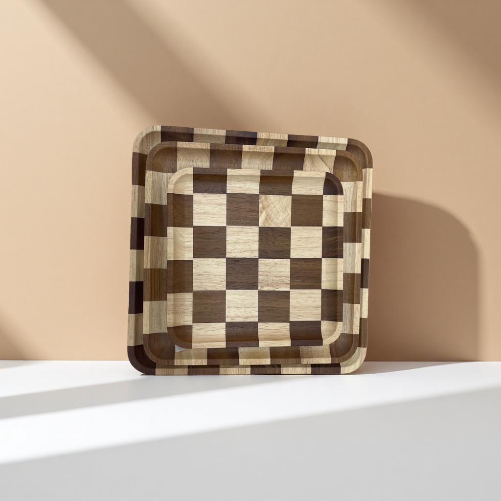 A Checkerboard Square Set Of Three Specification drawing