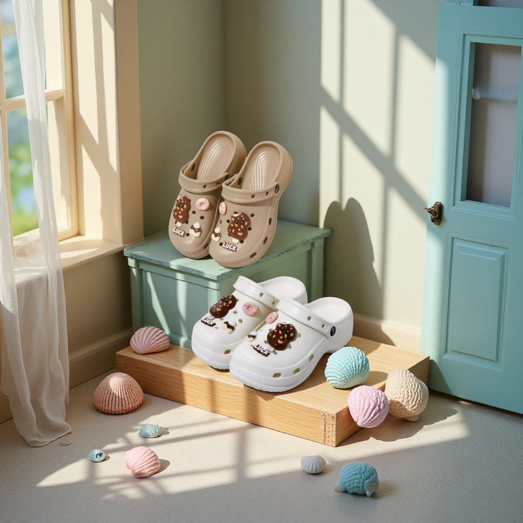 Anti-slip slippers for summer home women's crocs are refreshing and breathable Application Scenario