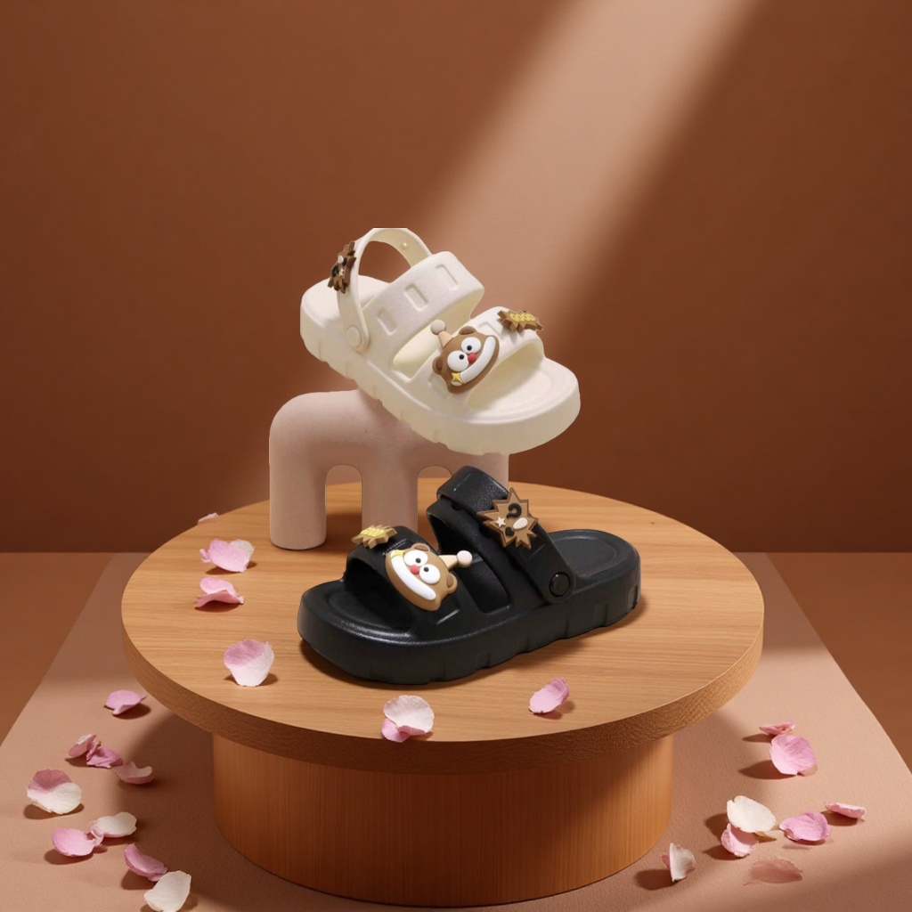 Ladies' summer fashion sandals with versatile and cute cartoon patterns details Picture
