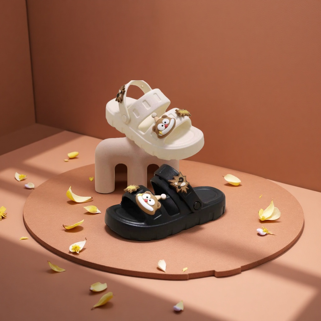Ladies' summer fashion sandals with versatile and cute cartoon patterns Application Scenario