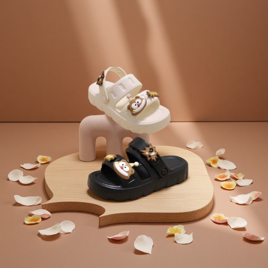 Ladies' summer fashion sandals with versatile and cute cartoon patterns Specification image