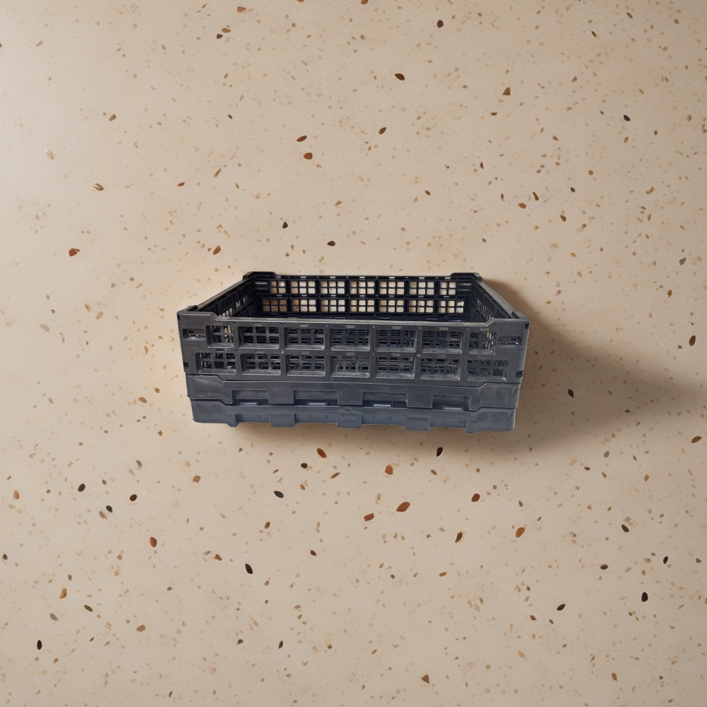 超市周转箱 120L 耐用防摔塑料收纳箱 多层可叠放工业级细节图