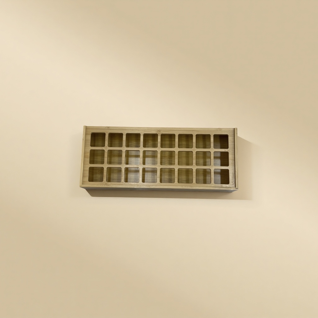 24-Compartment Glass Bottle Storage Rack details Picture