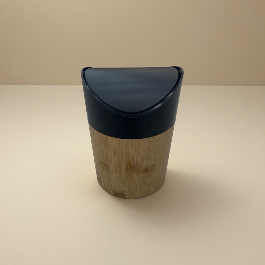 Black Desktop Trash Can details Picture