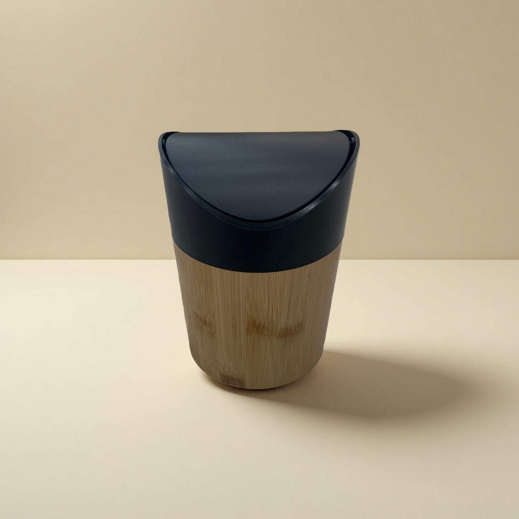 Black Desktop Trash Can Specification drawing
