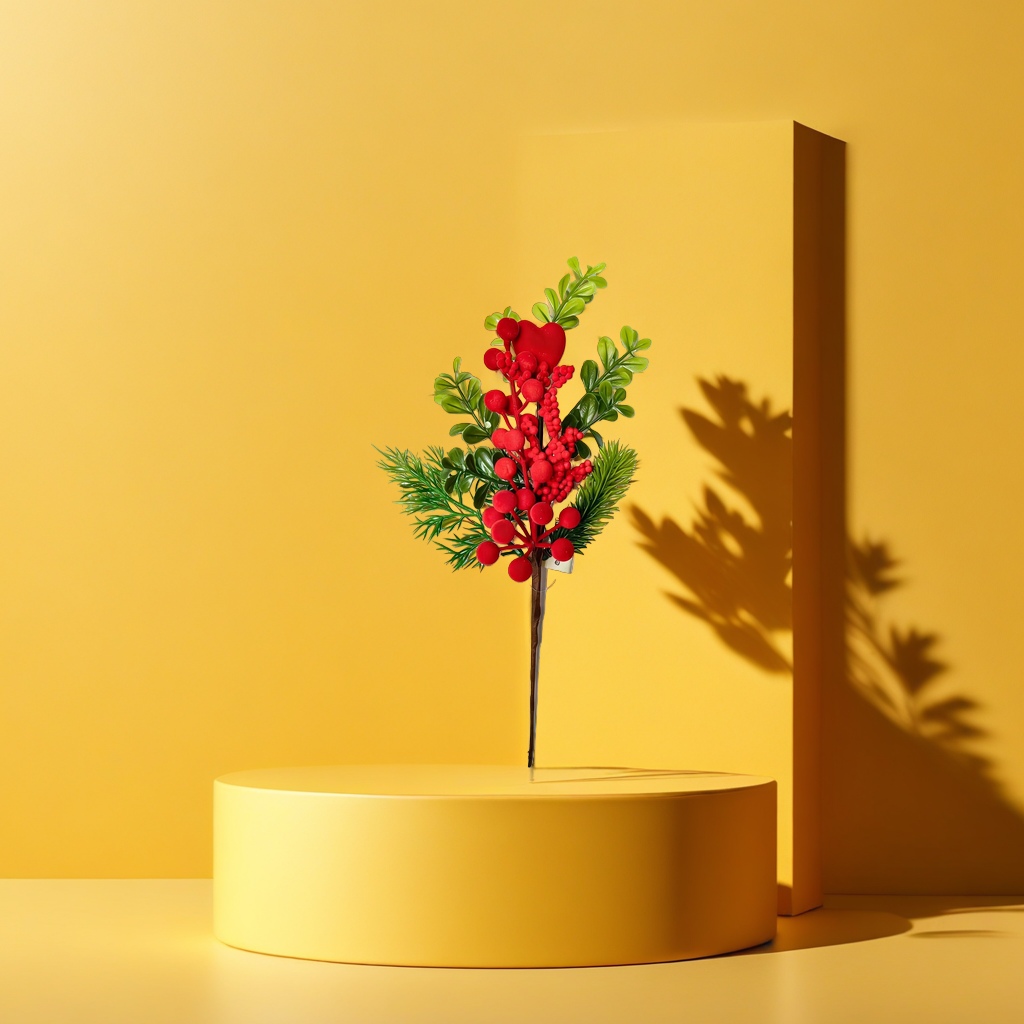 Christmas bouquets with red flowers, festive decorative gifts, and excellent presents
