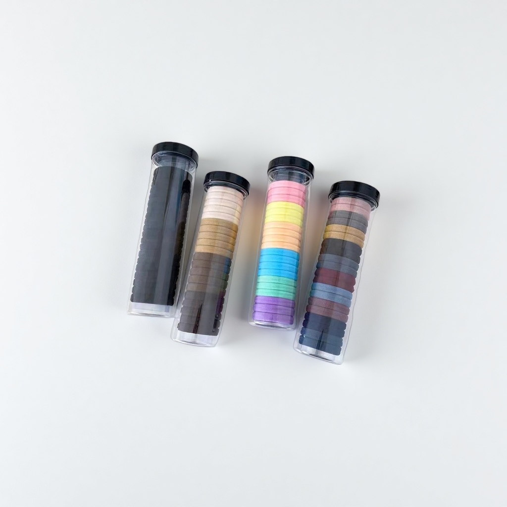 Korean version 20 cans of seamless high-elasticity towel bands, hairbands that won't damage hair, simple coffee-colored hair ties. 154112716