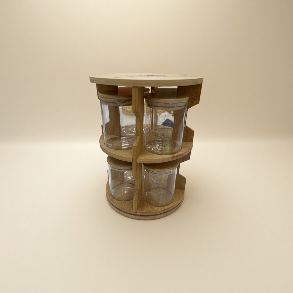 Circular Rotating Seasoning Rack With Multiple Layers Specification drawing