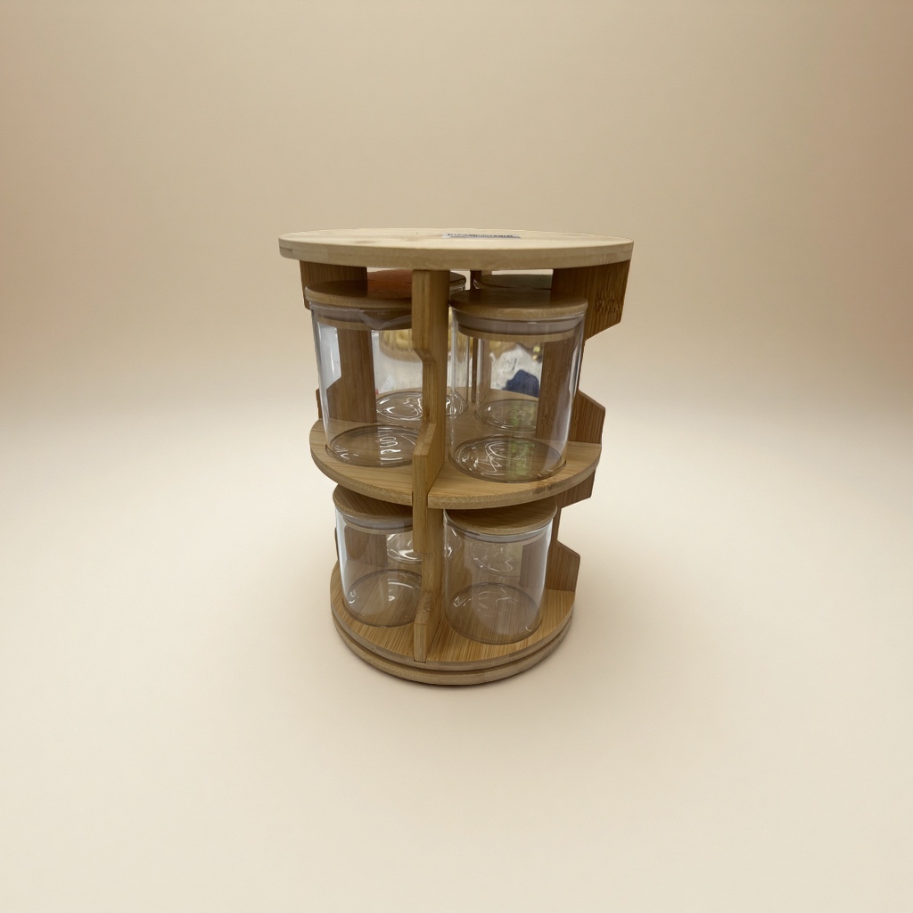 Circular Rotating Seasoning Rack With Multiple Layers