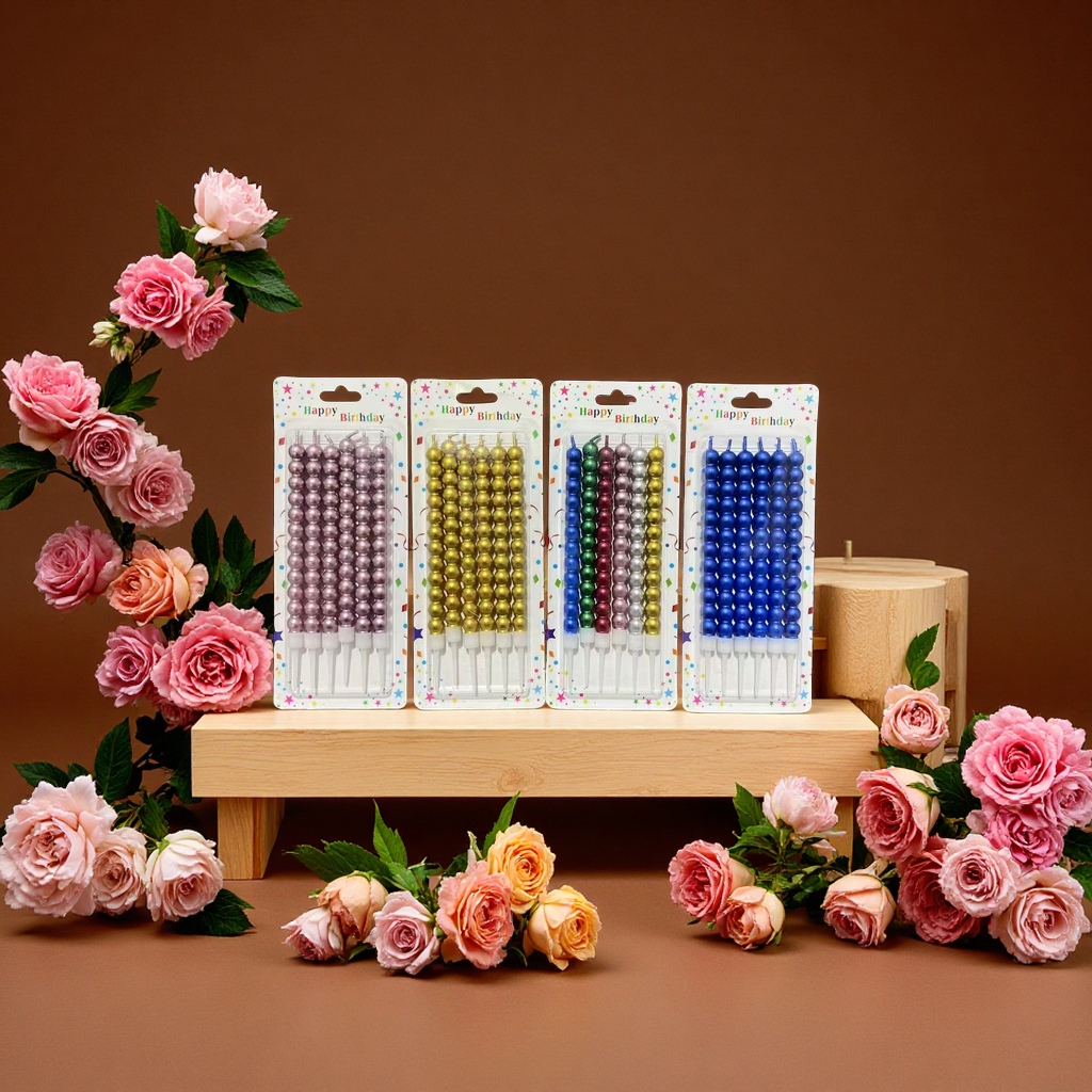 Gradient color candles, birthday candles, party birthday supplies wholesale Item Picture