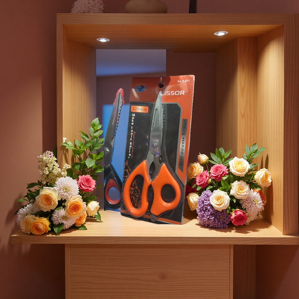 Household stainless steel large anti-slip handle industrial-grade cutting tool scissors Application Scenario