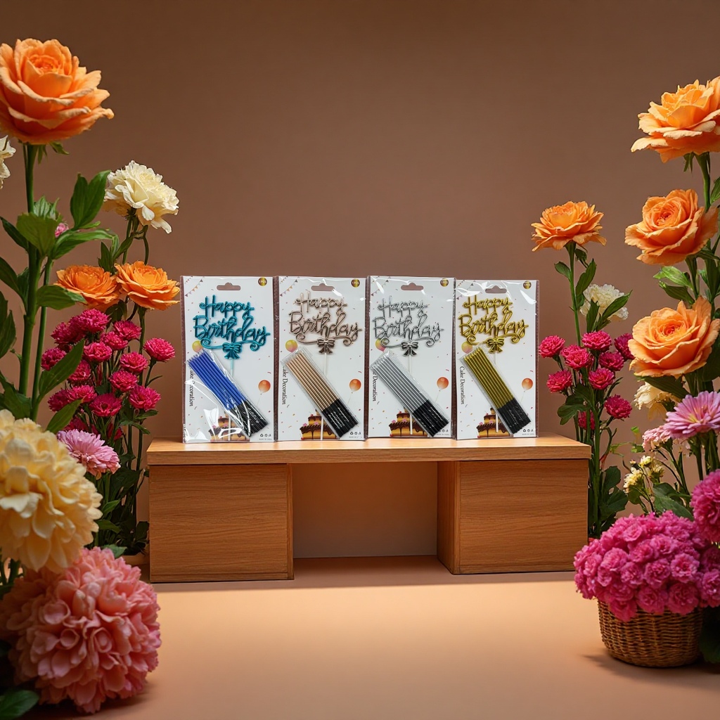 Wholesale of long candles, birthday candles and party decorations details Picture