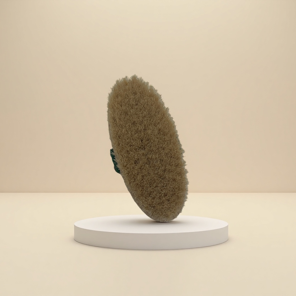 White Horsehair Bath Brush Specification drawing