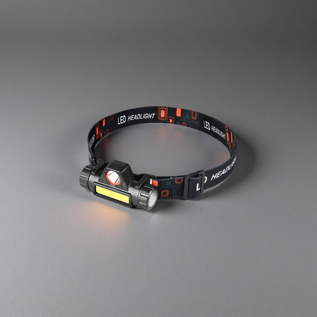 The outdoor headlamp LED high-intensity portable rechargeable model has a long battery life, is rainproof, waterproof and durable