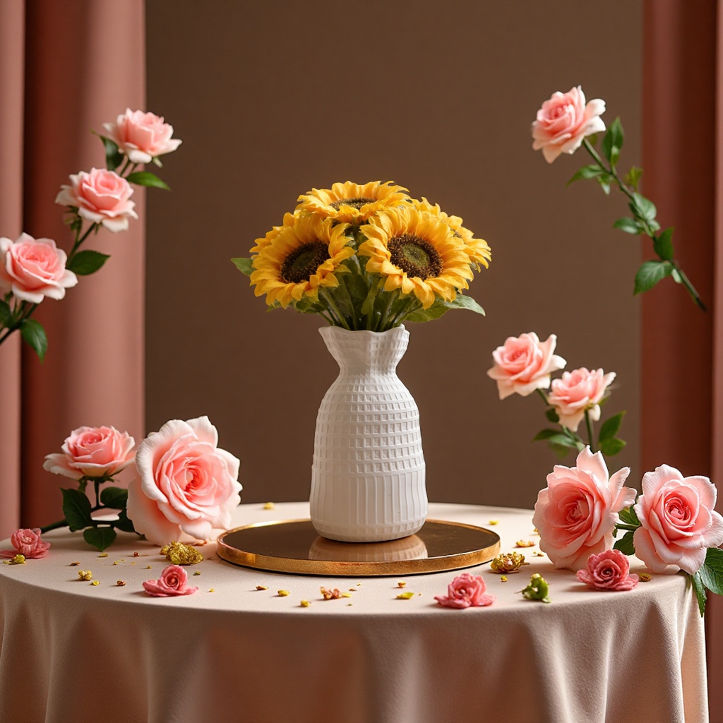 Ceramic white vase, exquisite and ins-style decorative item in European and American style, small white vase ornaments