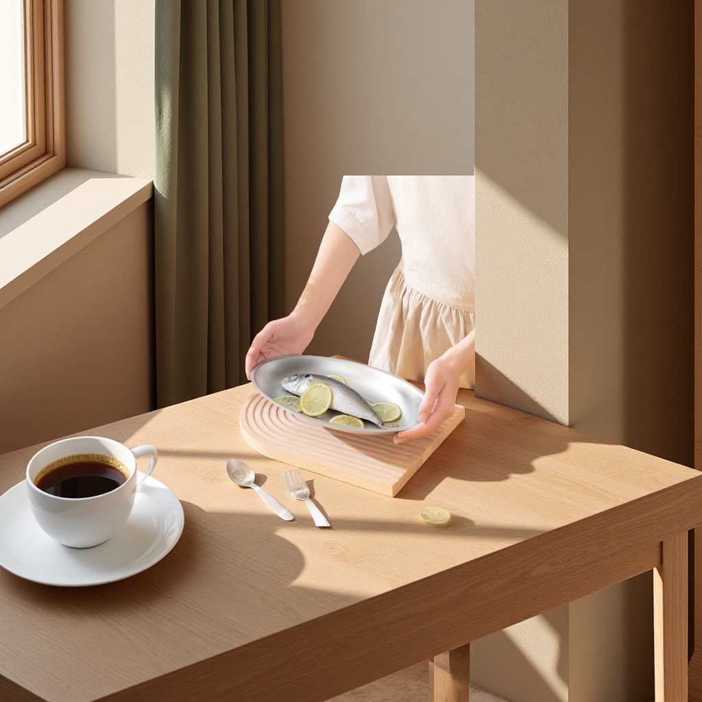 不锈钢鱼盘家用大容量防锈餐盘厨房餐具套装