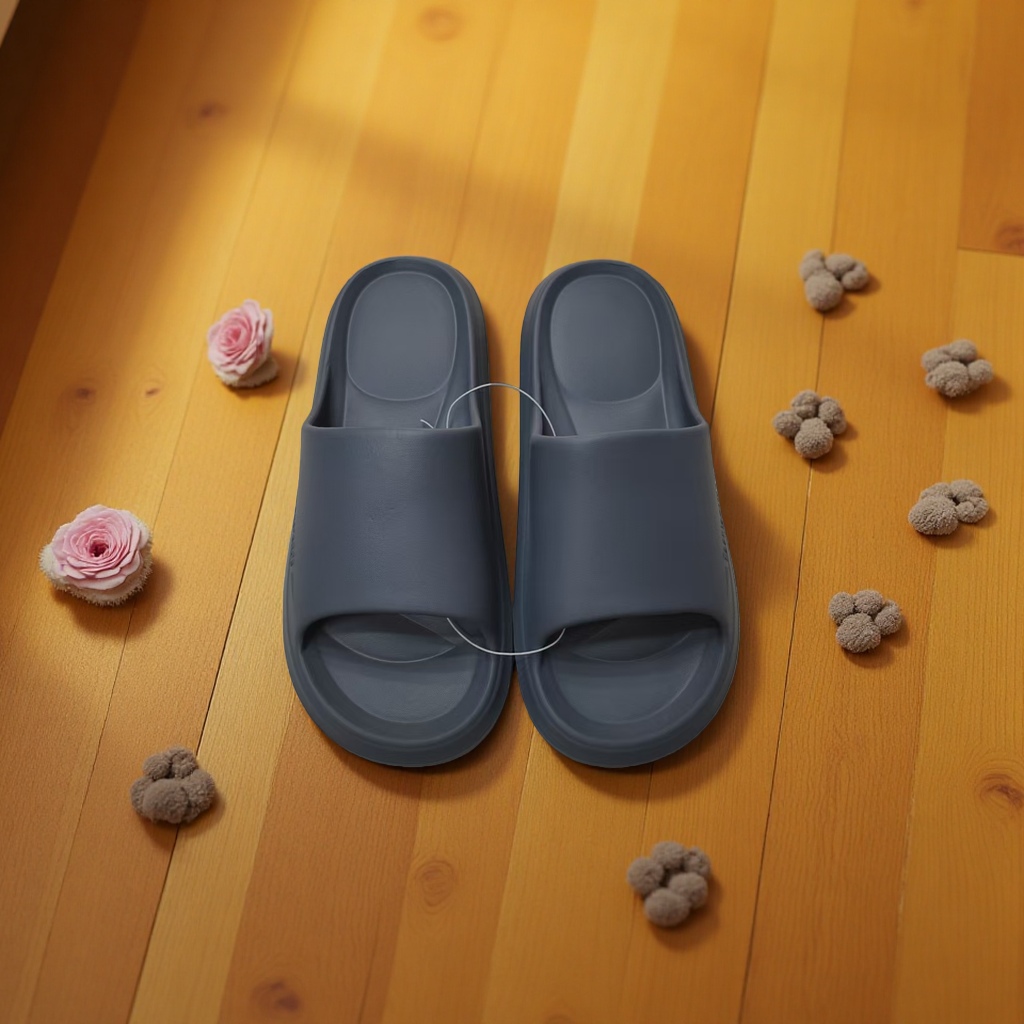 Summer home women's breathable, comfortable and anti-slip soft-soled slippers 1602A grey Specification image