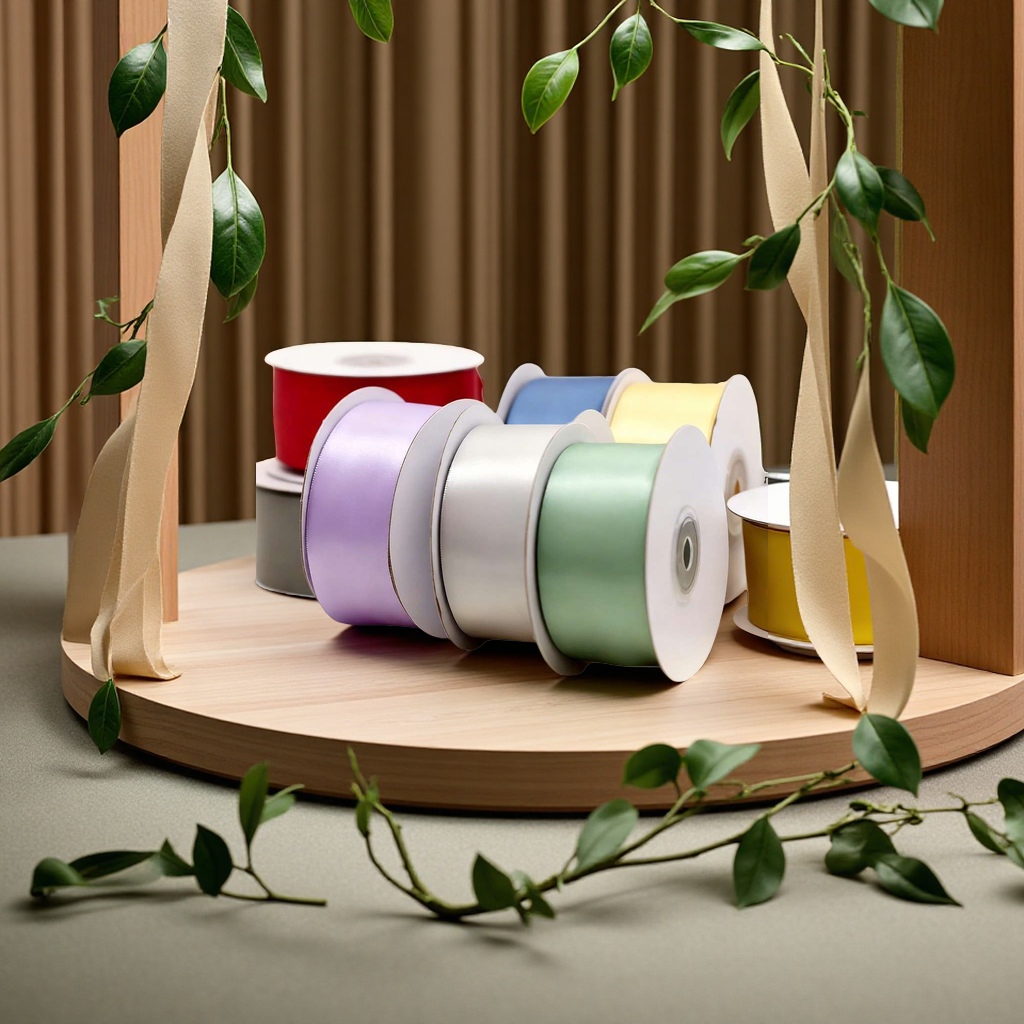 2.5cm double-sided encrypted solid color silk ribbon colored polyester satin ribbon cake bouquet gift packaging Handmade diy factory wholesale details Picture