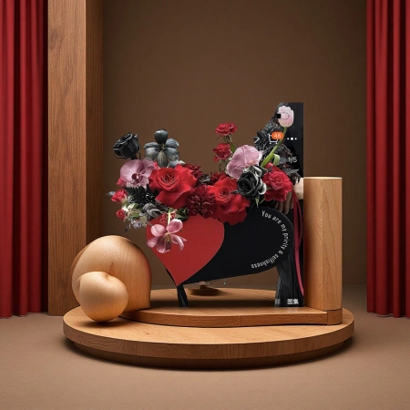 Flower box gift box, birthday present box for girlfriend, exquisite packaging box, customizable