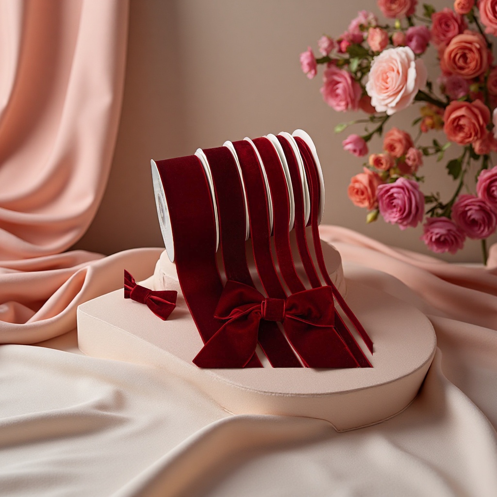 A 200-yard golden long ribbon for decorating gift packaging with flocked ribbons Specification image