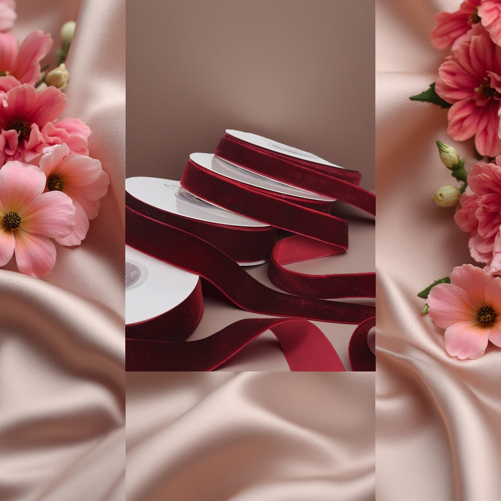A 200-yard golden long ribbon for decorating gift packaging with flocked ribbons Application Scenario