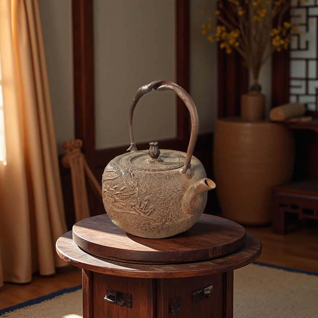 Japanese iron teapot, purple clay insulated boiling pot, household ceramic kettle with large capacity details Picture