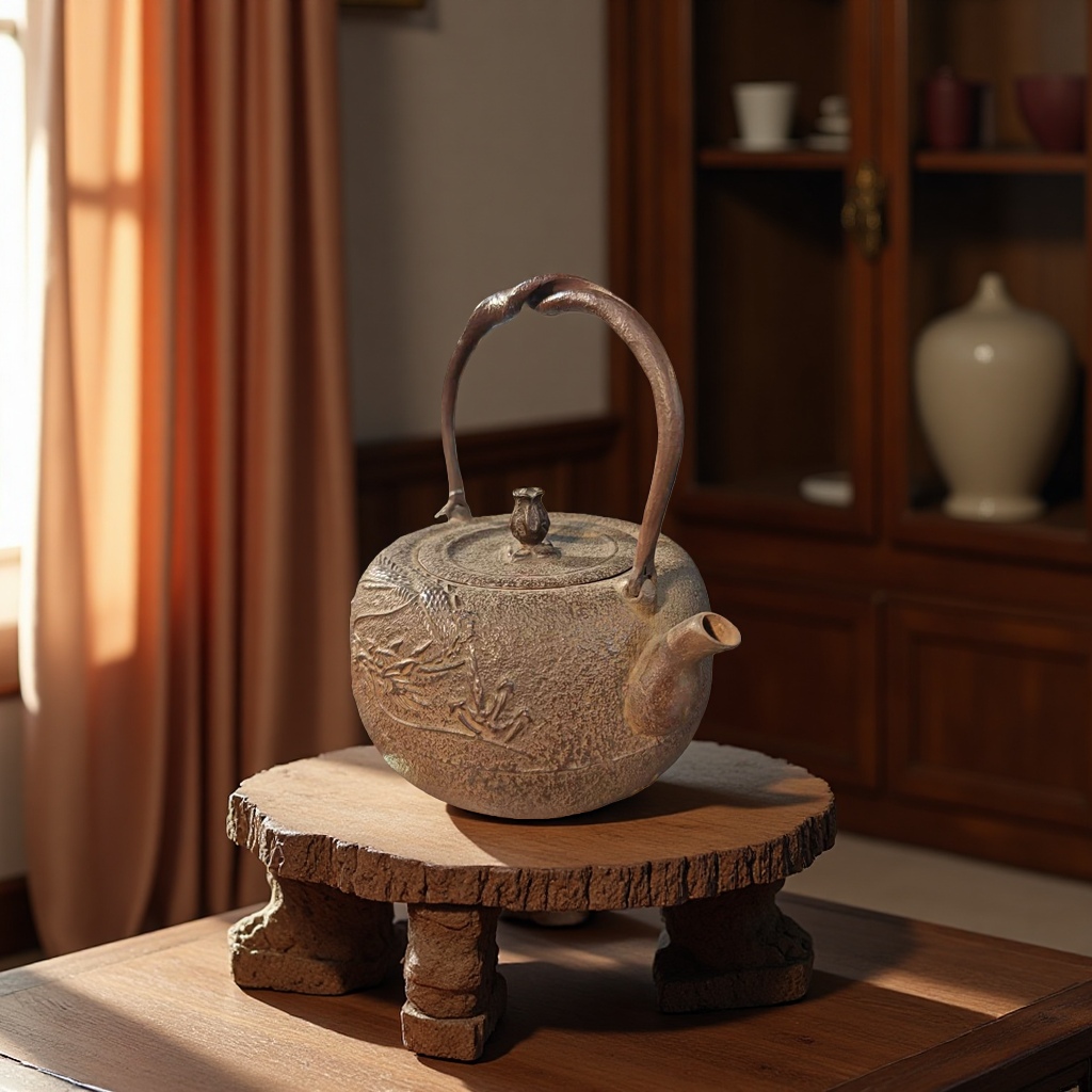 Japanese iron teapot, purple clay insulated boiling pot, household ceramic kettle with large capacity Application Scenario