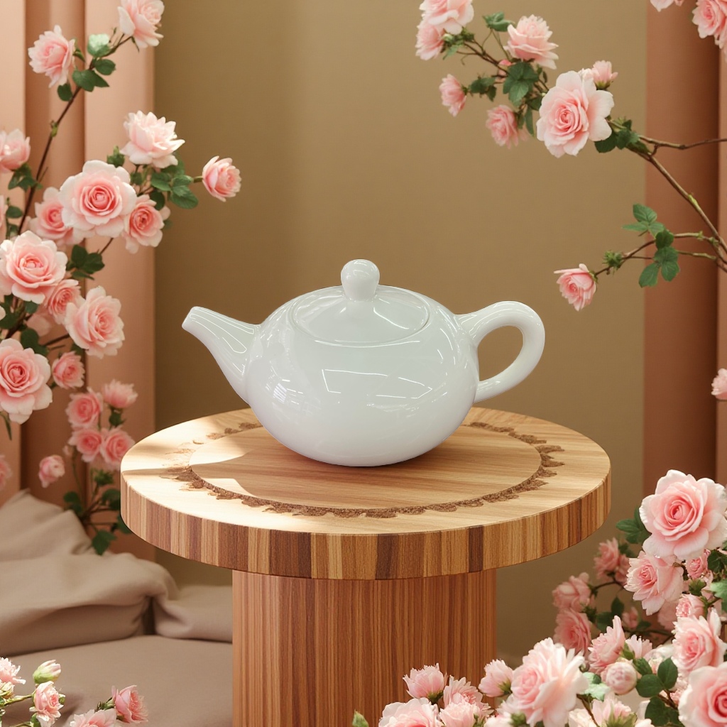 白玉壶陶瓷茶具家用泡茶壶保温煮茶壶