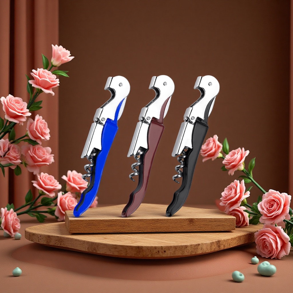 Manual stainless steel screw professional tool for wine bottle opener, durable and portable