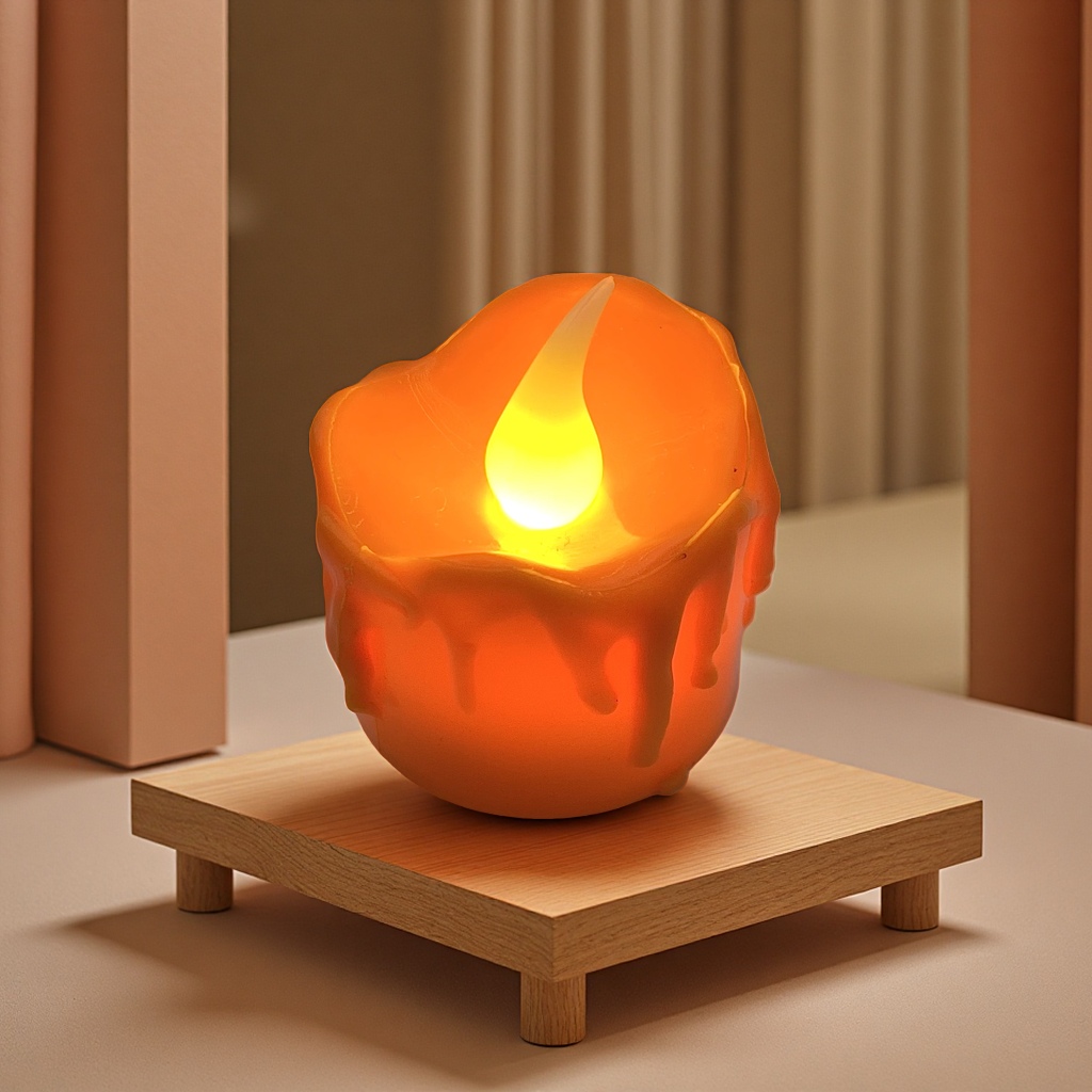Halloween spider web-shaped candle lamp atmosphere decorative light Application Scenario